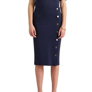 Lauren Ralph Lauren Pinstripe Knit Ponte Skirt In  French